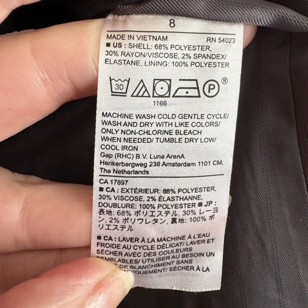 Banana Republic Black Blazer Classic Tailored Suit Jacket - Picture 6 of 6